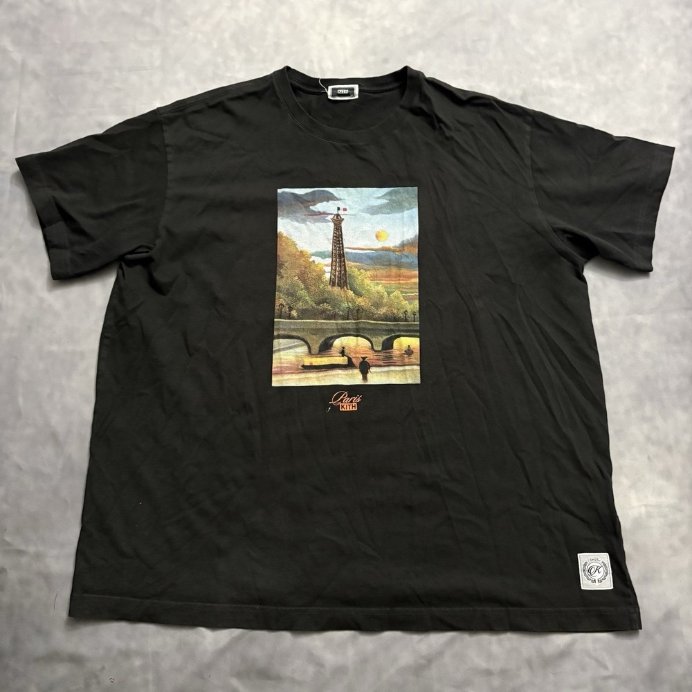 Kith Paris Store Exclusive Rare Short Sleeve Shirt Mens Size XXL Black